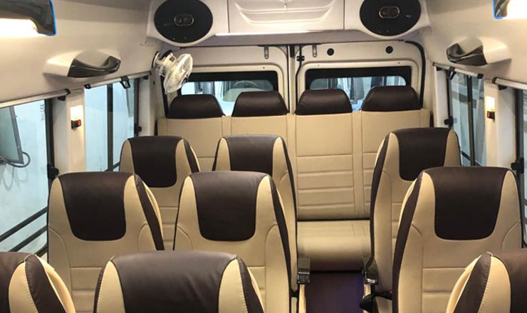 16 seater 2x1 luxury tempo traveller hire delhi