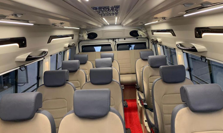 20 seater 2x1 maharaja seats tempo traveller hire delhi