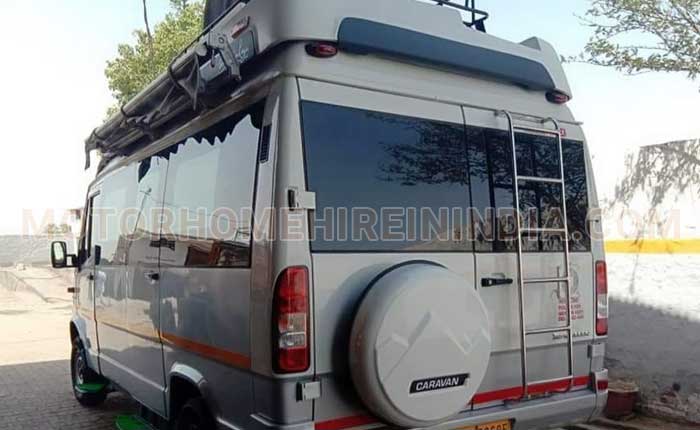 5 seater mini caravan with toilet hire delhi jaipur punjab india