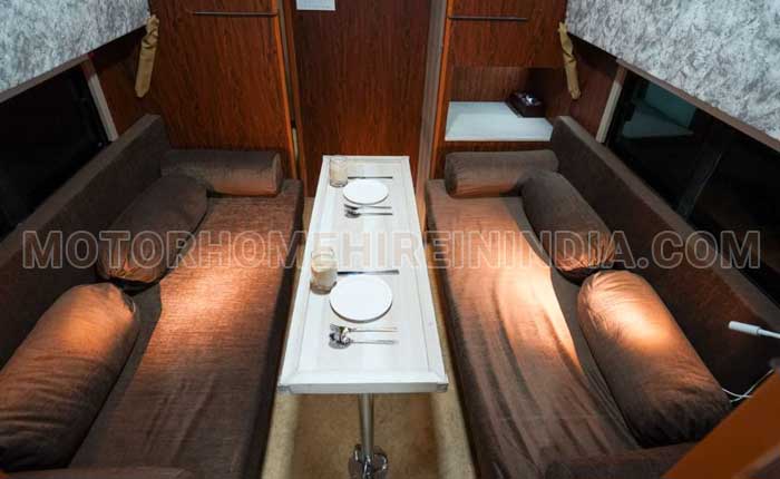 6 seater fully furnished caravan with toilet washroom kitchen