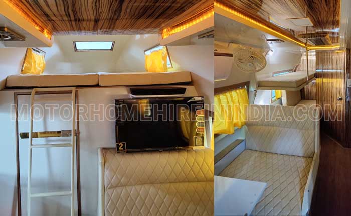 luxury caravan with toilet washroom kitchen booking in india