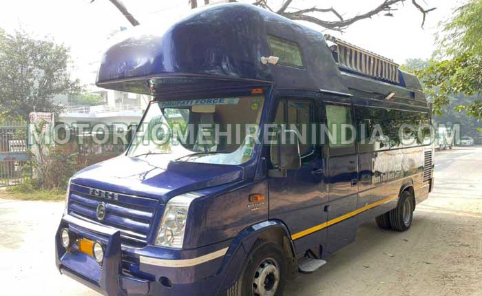 8 seater luxury caravan with toilet hire in delhi india