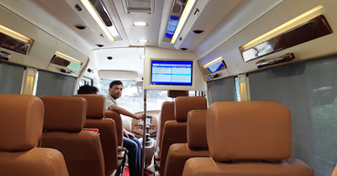 dehradun tour by 11+1 seater deluxe 1x1 tempo traveller