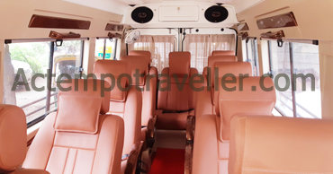 dehradun tour by 11 seater deluxe 1x1 tempo traveller